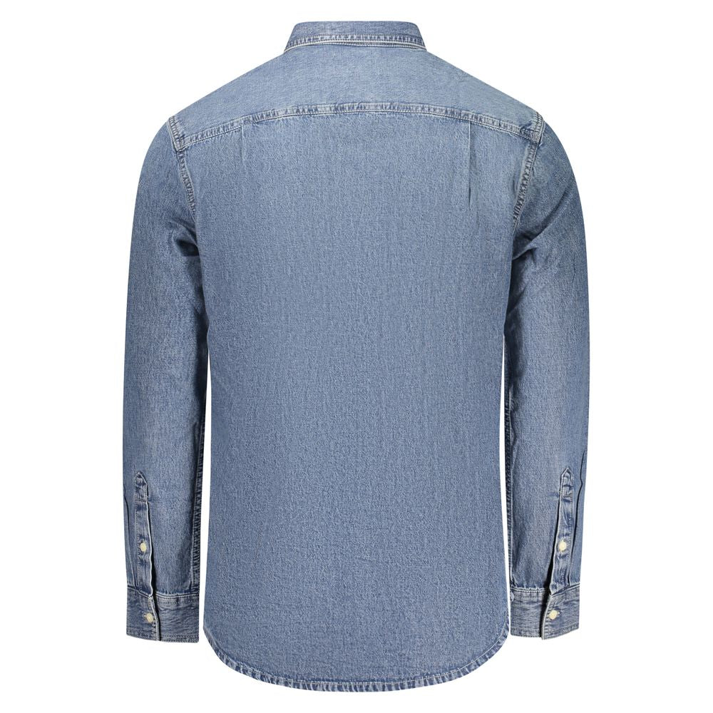 Chemise en Coton Bleue pour Homme Calvin Klein