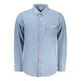 Calvin Klein Azzurro Cotton Men's Shirt - Stylish and Comfortable