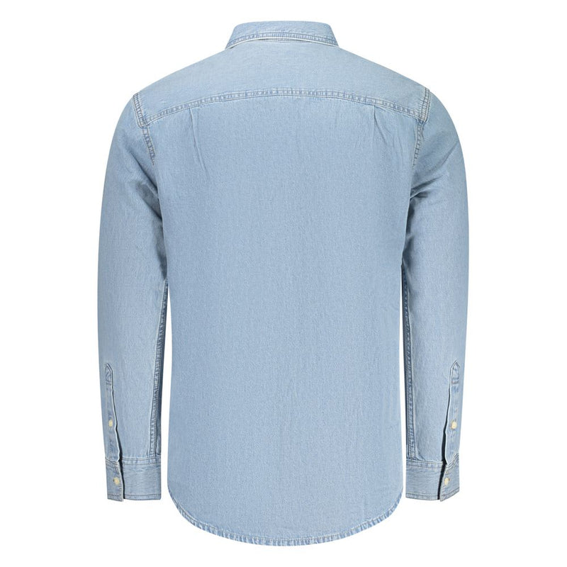Calvin Klein Azzurro Cotton Men's Shirt - Stylish and Comfortable