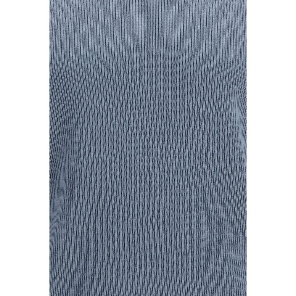 Brunello Cucinelli Blue Cotton Polo Shirt for Men
