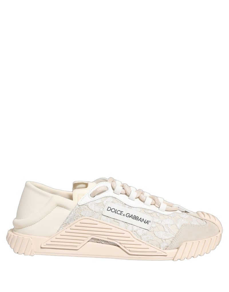 Dolce & Gabbana White Lace NS1 Low Top Sneakers for Women
