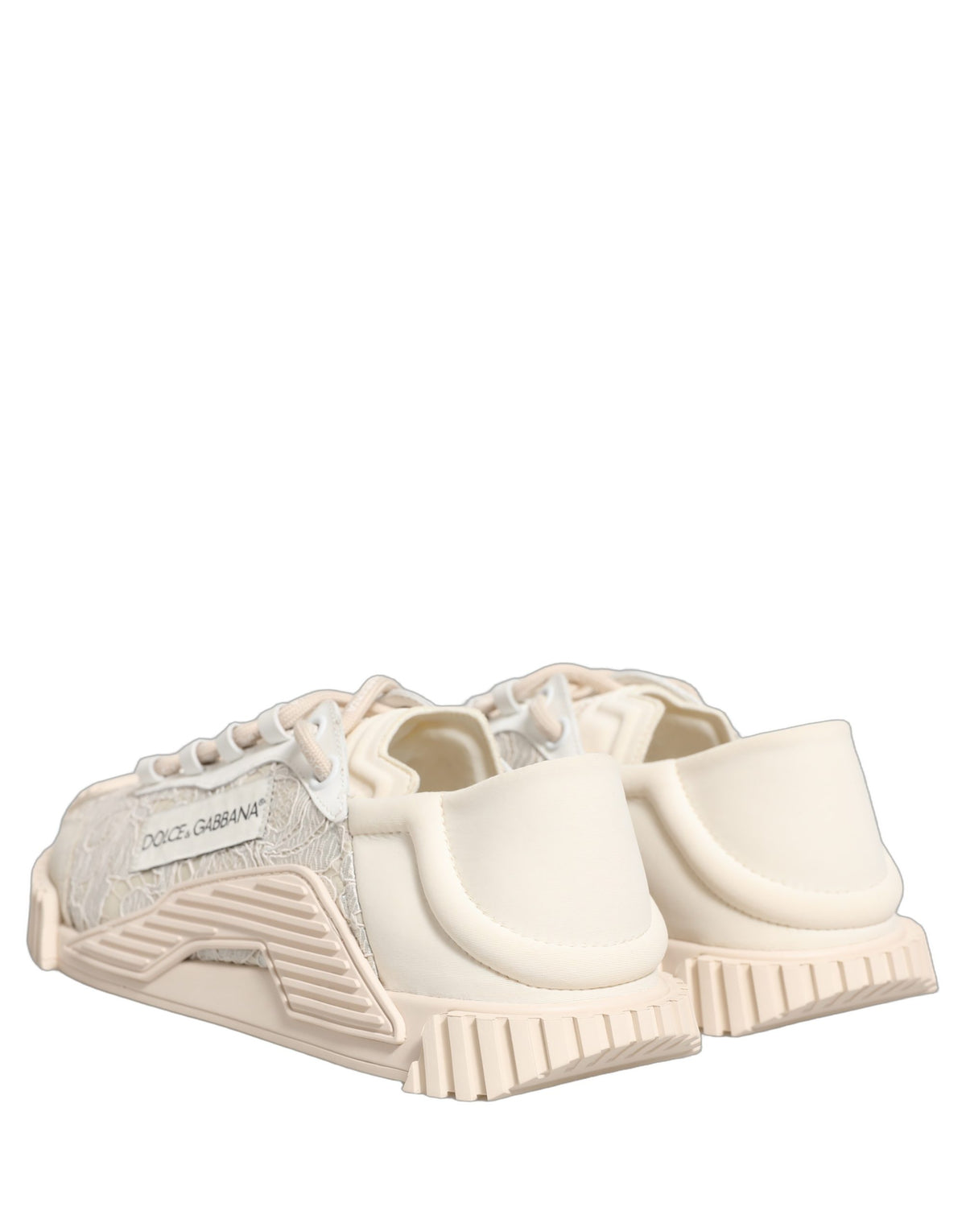 Dolce & Gabbana White Lace NS1 Low Top Sneakers for Women
