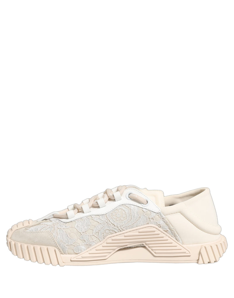 Dolce & Gabbana White Lace NS1 Low Top Sneakers for Women