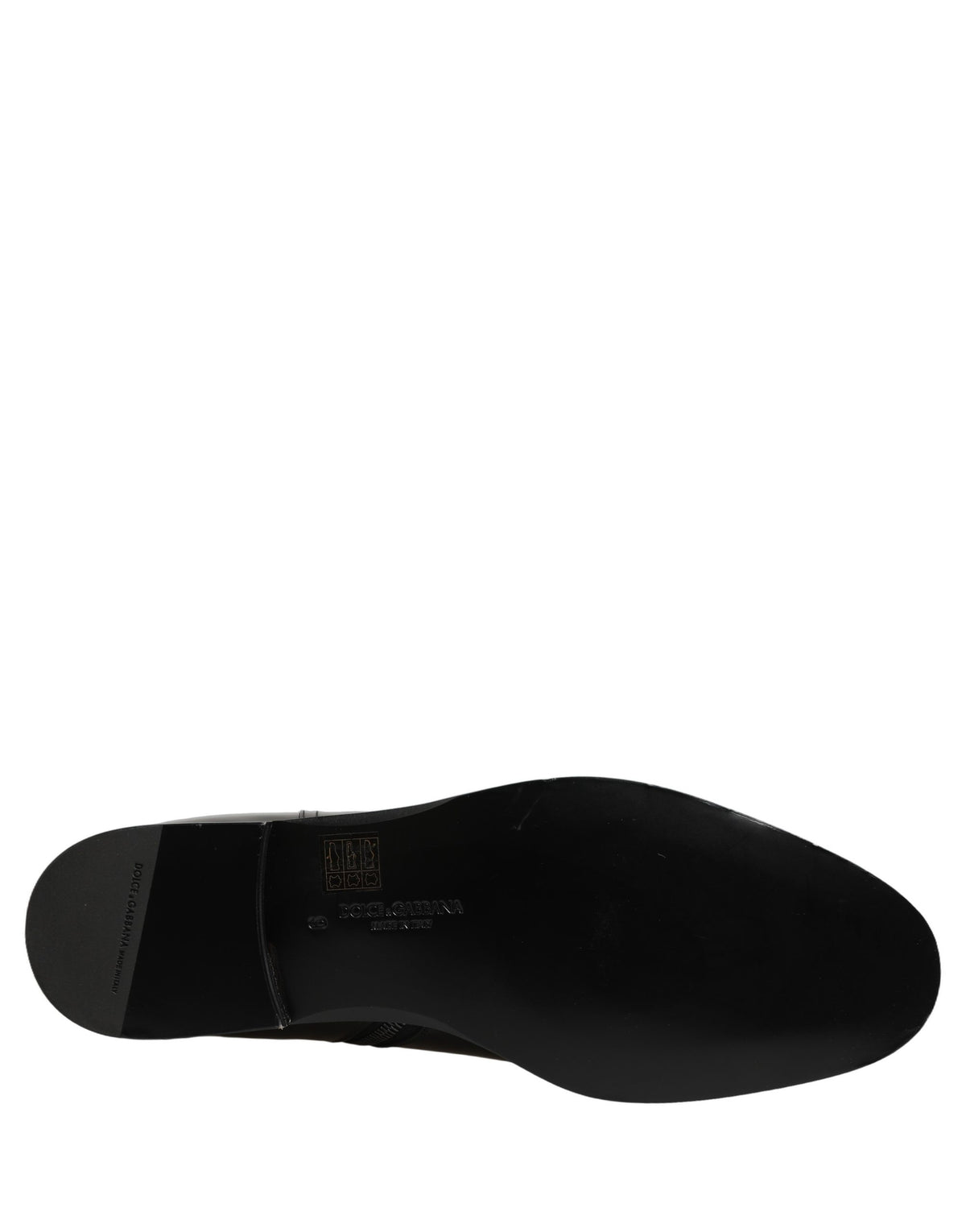 Dolce & Gabbana Black Leather Logo Buckle Mid Calf Boots