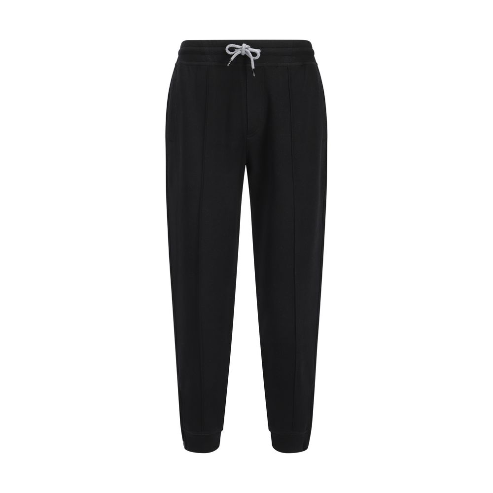 Brunello Cucinelli Black Cotton Joggers - Refined Comfort
