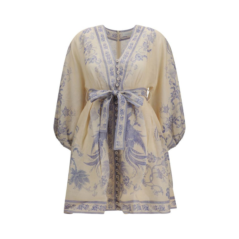 Robe décontractée en lin multicolore Zimmermann