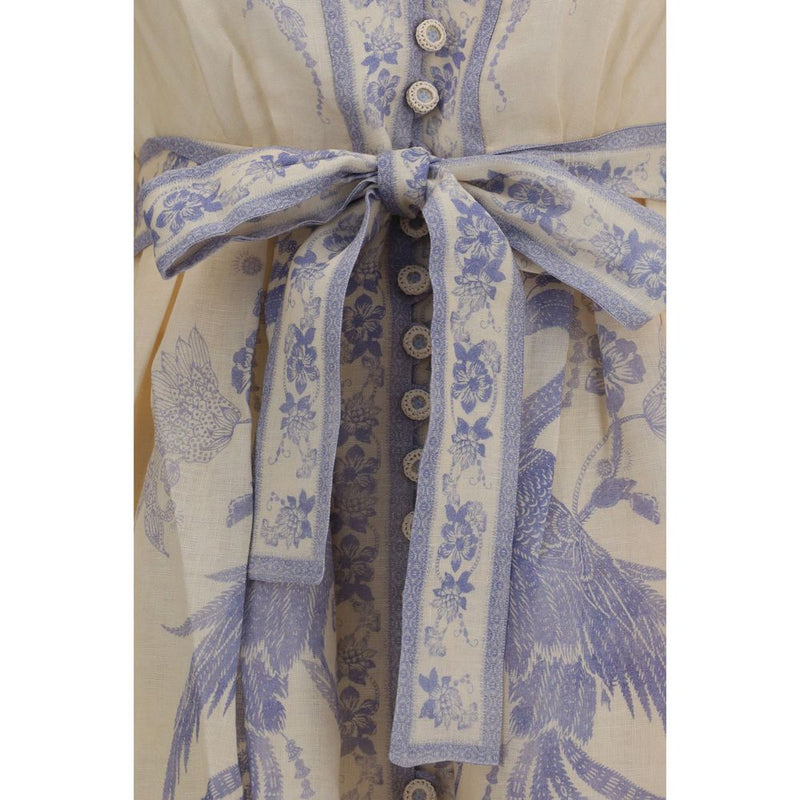 Robe décontractée en lin multicolore Zimmermann
