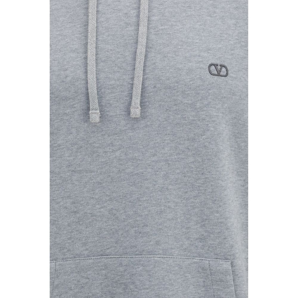 Valentino VLogo Signature Gray Cotton Sweatshirt for Men