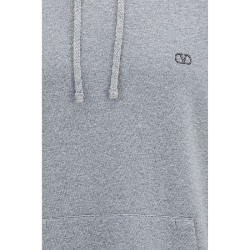 Valentino VLogo Signature Gray Cotton Sweatshirt for Men