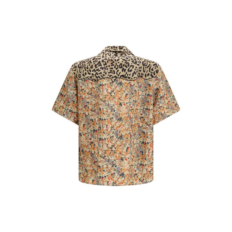 Valentino Multicolor Silk Pattern Shirt - Short Sleeve for Men