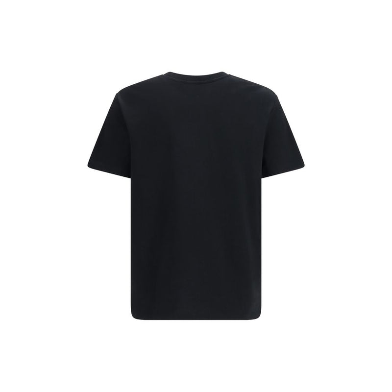 Balmain Black Cotton T-Shirt - Embroidered Logo