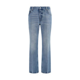 Miu Miu Blue Cotton Relaxed Fit Jeans for Women