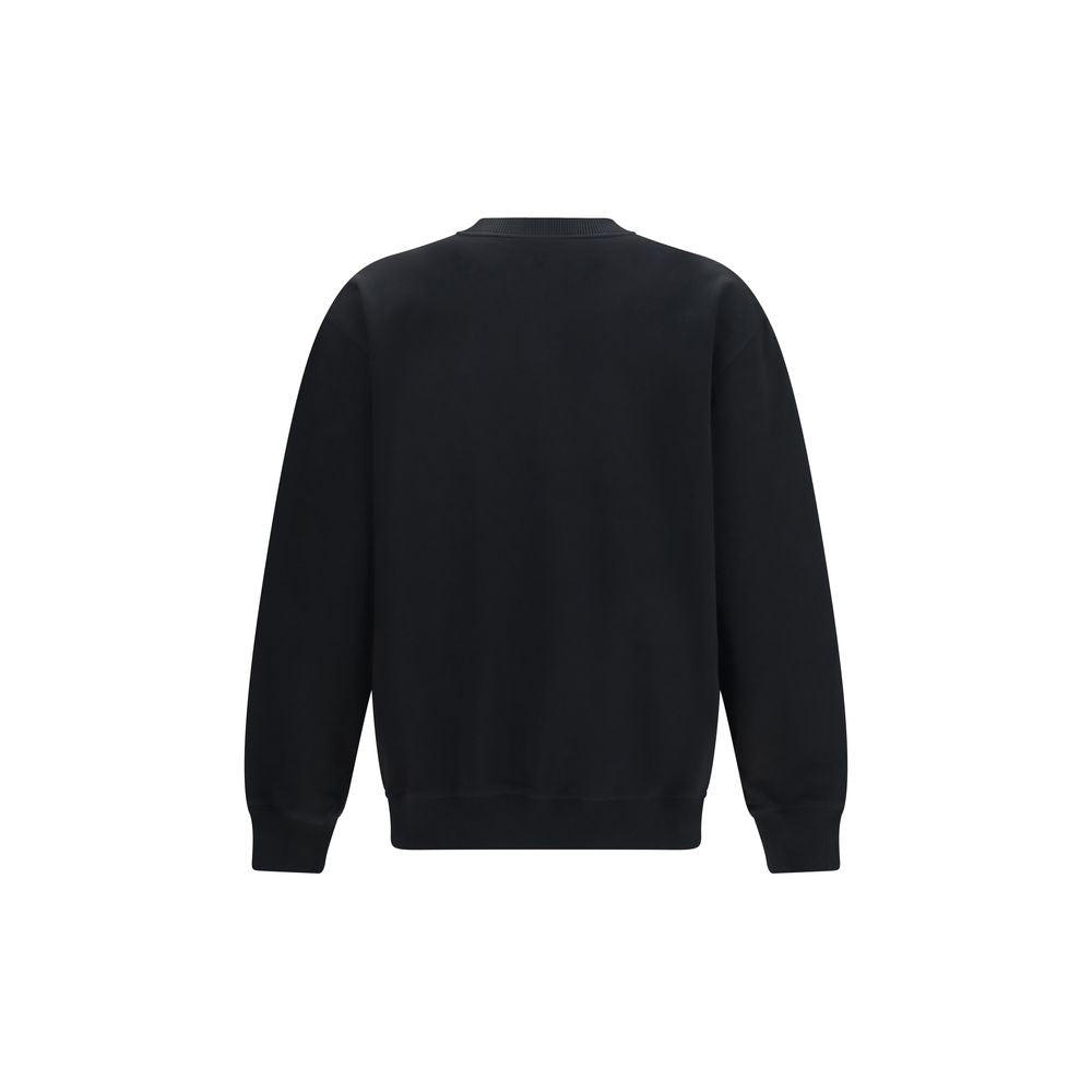 Balmain Black Cotton Sweatshirt - Vintage Embroidered Logo