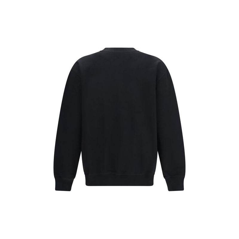 Balmain Black Cotton Sweatshirt - Vintage Embroidered Logo