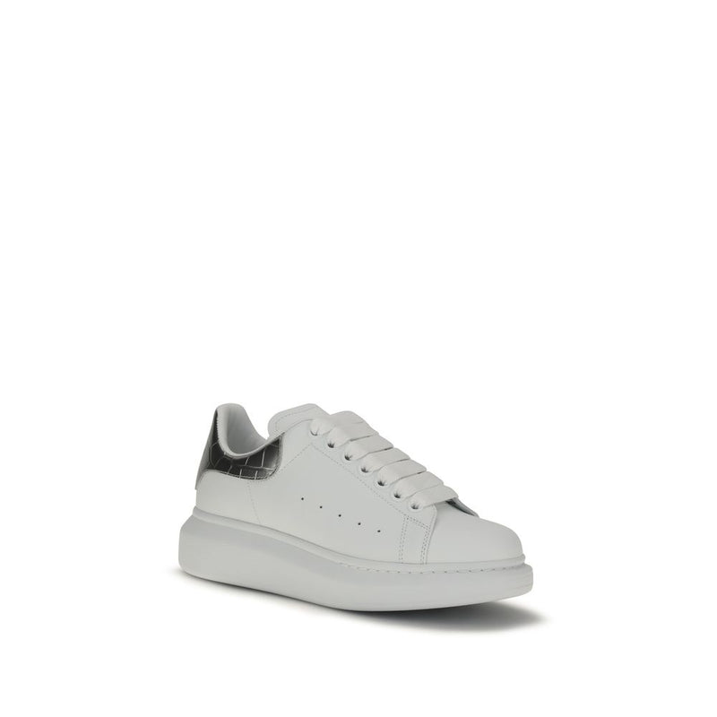 Alexander McQueen White Calf Leather Bos Taurus Platform Sneakers