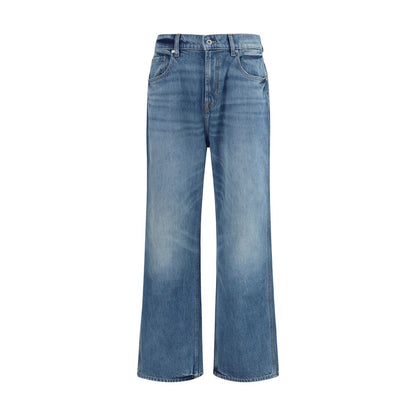 7FOR Blue Cotton Relaxed Fit Jeans for Men