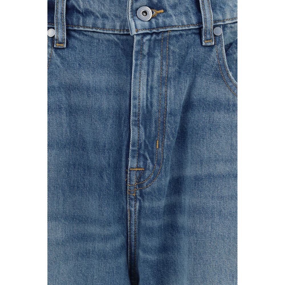 7FOR Blue Cotton Relaxed Fit Jeans - Comfort Meets Style