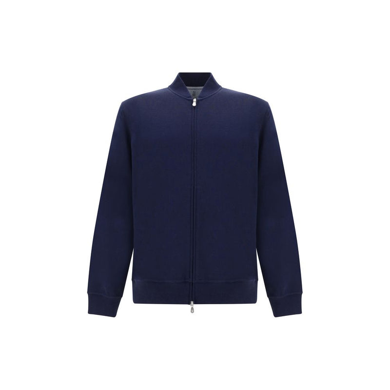 Brunello Cucinelli Sweatshirt en Coton Bleu pour Homme