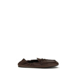 Miu Miu Brown Lamb Ovis Aries Slip-On Loafers for Women