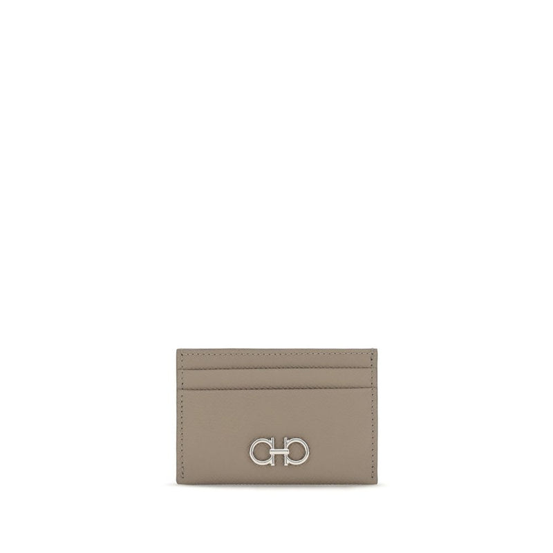 Ferragamo Beige Calf Leather Bos Taurus Wallet