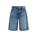 7FOR Blue Cotton Bermuda Shorts - Comfort & Style for Men