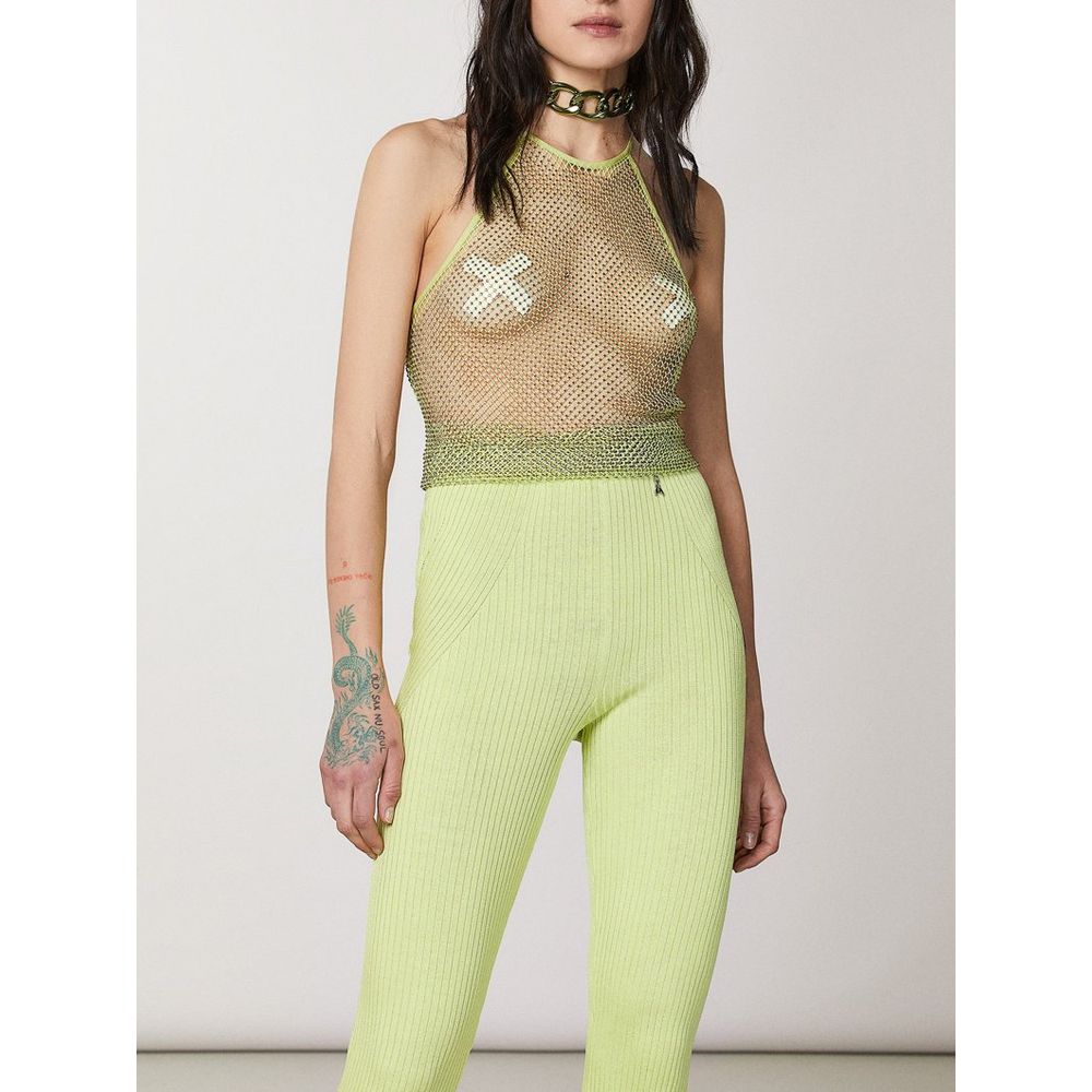Patrizia Pepe Yellow Polyester Tank Top - Stylish Women's Wear