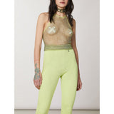 Patrizia Pepe Yellow Polyester Tank Top - Stylish Women's Wear