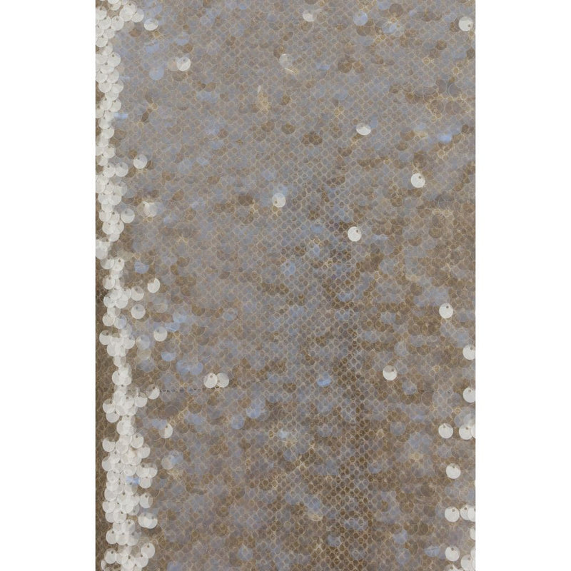 Nissa Gold Nylon Cocktail Dress - Elegant Midi Sequin Design