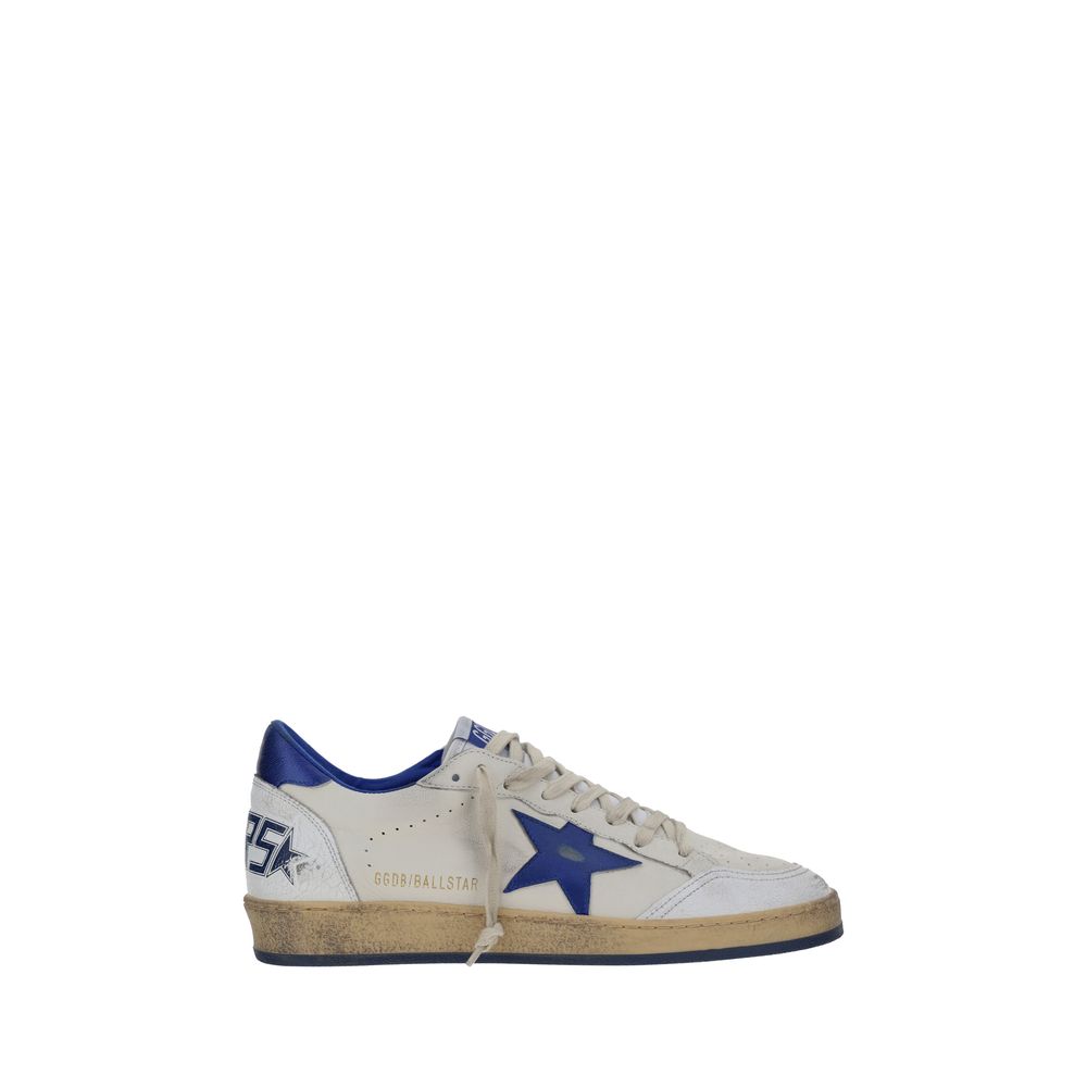 Golden Goose White Goatskin Low Top Sneakers for Men