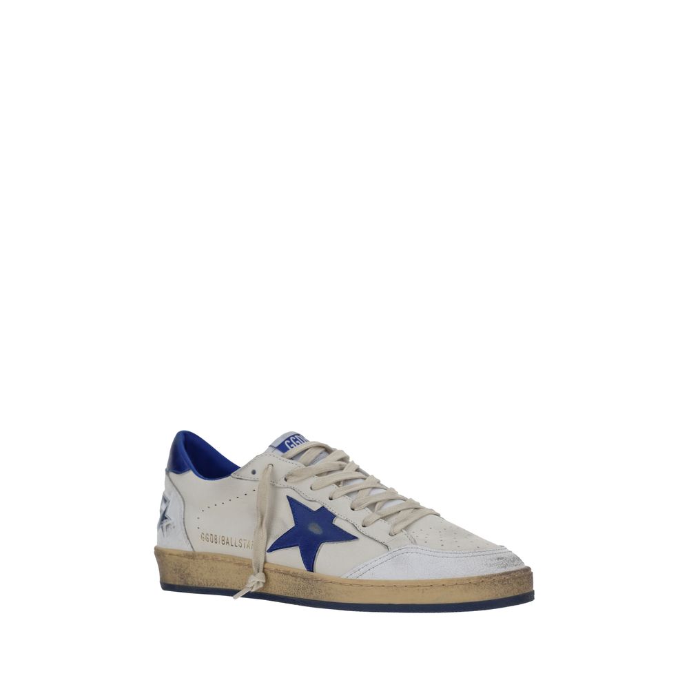 Golden Goose White Goatskin Low Top Sneakers for Men