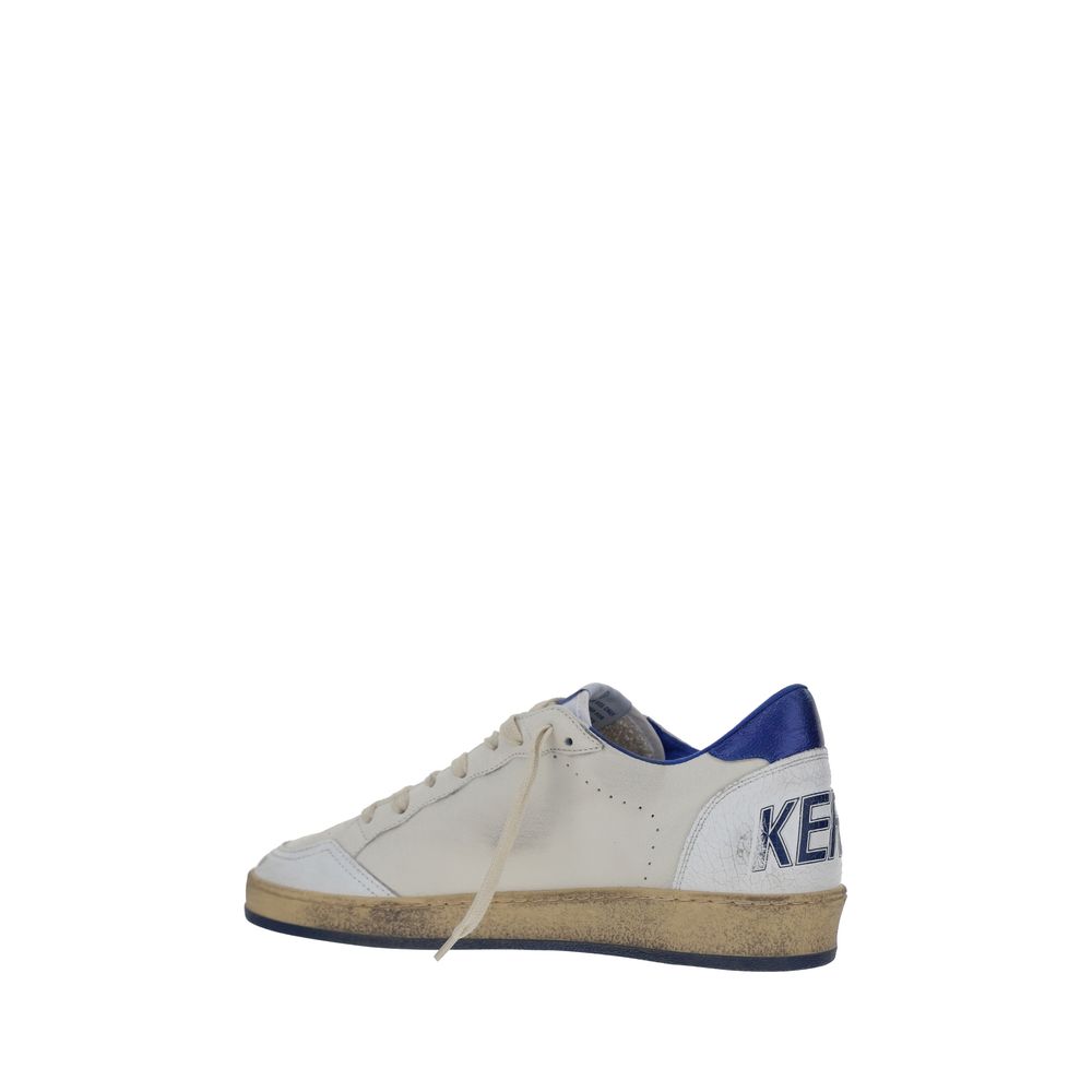 Golden Goose White Goatskin Low Top Sneakers for Men