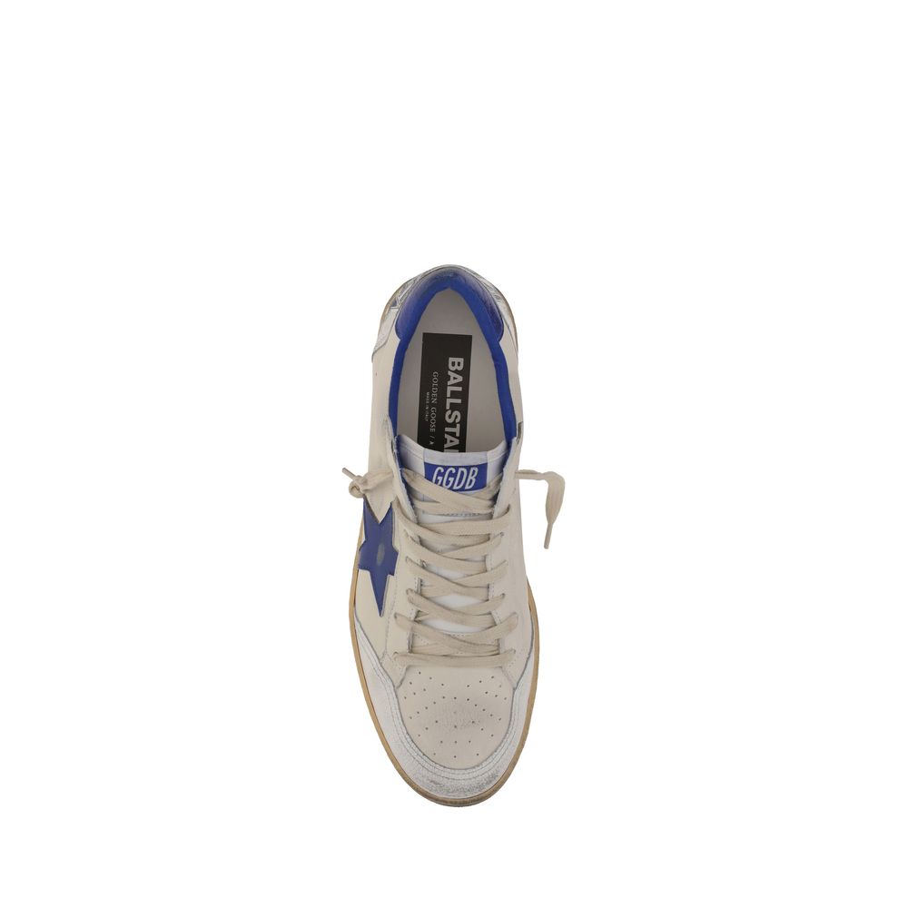 Golden Goose White Goatskin Low Top Sneakers for Men