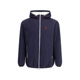 Brunello Cucinelli Blue Waterproof Hooded Shell Jacket