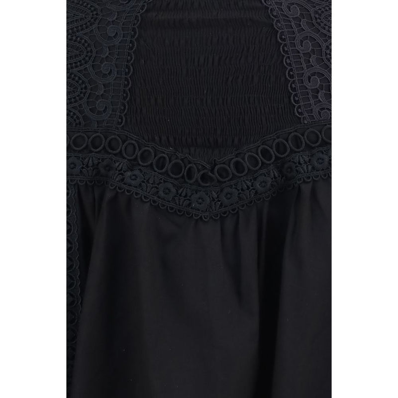 Jupe courte en coton noir Charo Ruiz