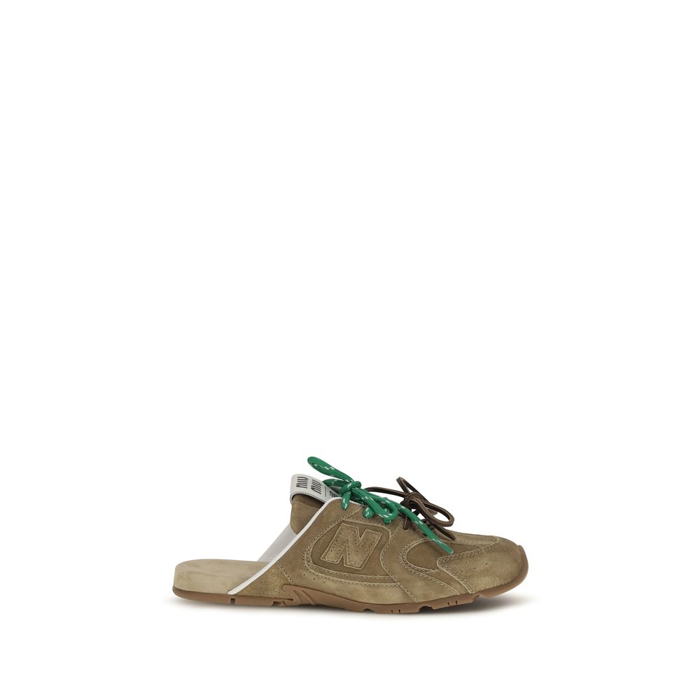 Baskets Miu Miu en cuir de veau beige Bos Taurus