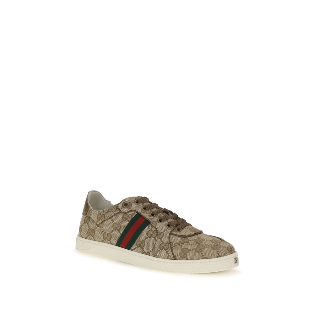 Gucci Beige Polyester Athletic Sneakers for Women