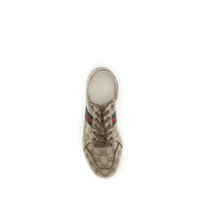 Gucci Beige Polyester Athletic Sneakers for Women