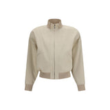 Blouson aviateur en coton beige Gucci