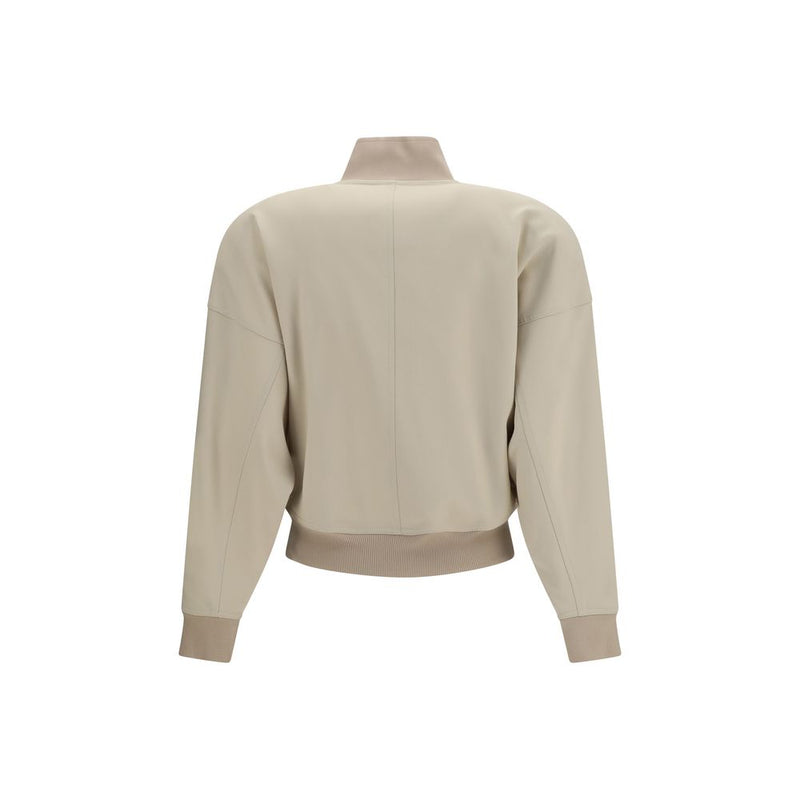 Blouson aviateur en coton beige Gucci