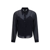 Gucci Black Silk Shirt - Elegant Stretch Chiffon Design