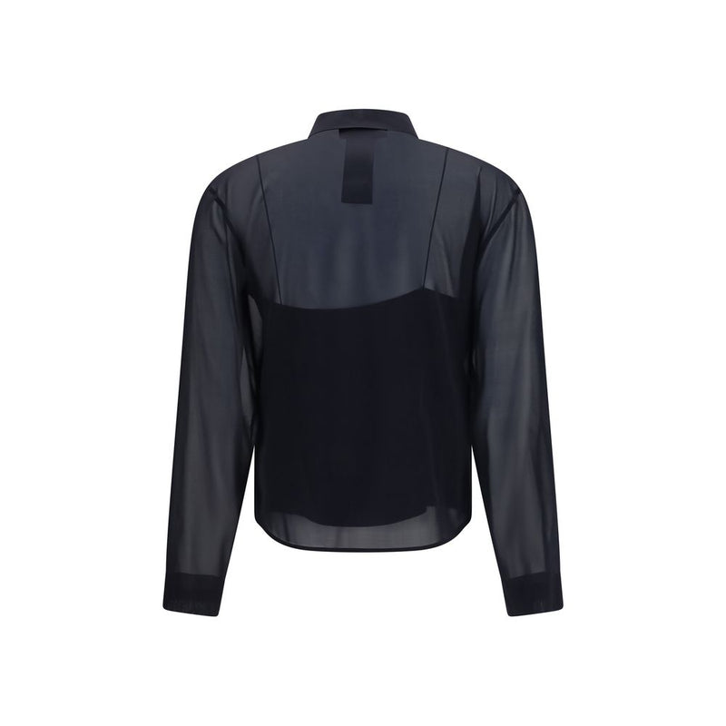 Gucci Black Silk Shirt - Elegant Stretch Chiffon Design