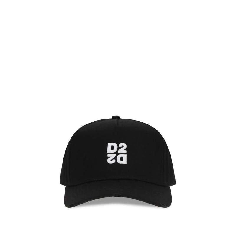Dsquared² Black Cotton Cap - Stylish Baseball Hat