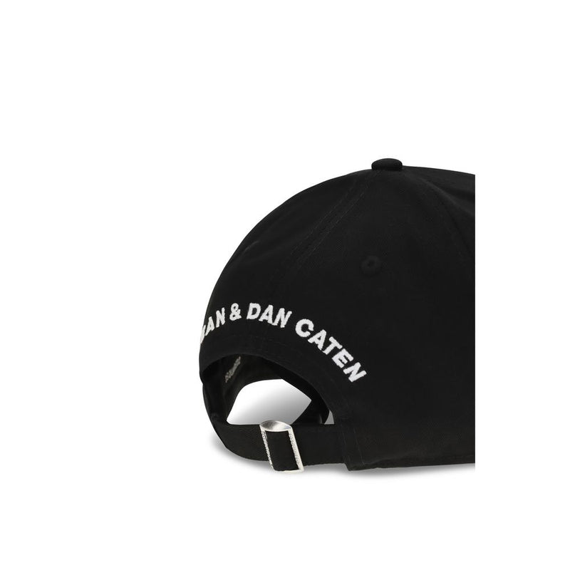 Dsquared² Black Cotton Cap - Stylish Baseball Hat