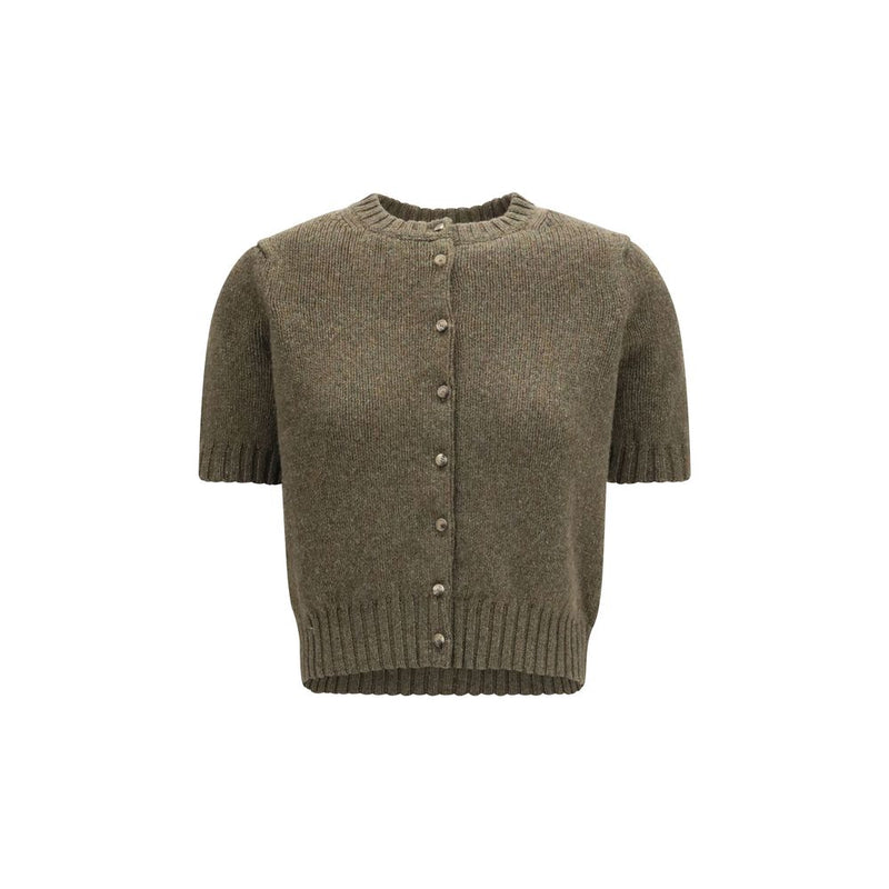 Khaite Bicolor Cashmere Cardigan - Nora Model