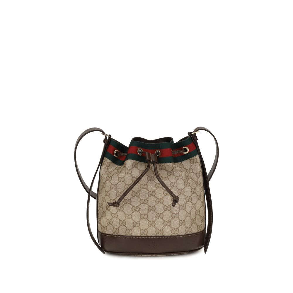 Gucci Venice Mini Bucket Bag in Beige Cotton