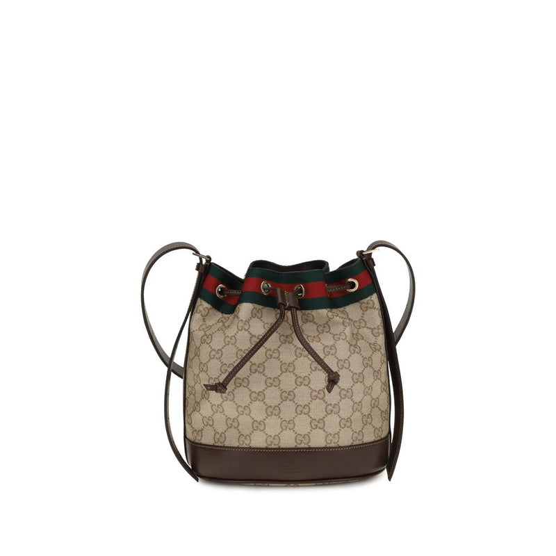 Gucci Venice Mini Bucket Bag in Beige Cotton