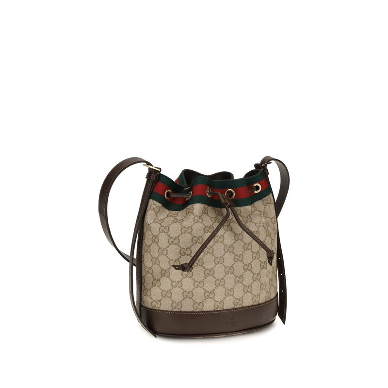Gucci Venice Mini Bucket Bag in Beige Cotton