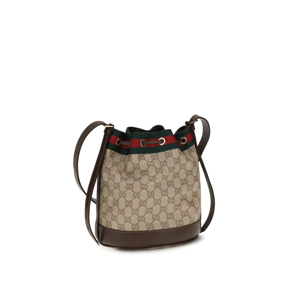 Gucci Venice Mini Bucket Bag in Beige Cotton
