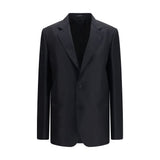 Gucci Black Silk Faille Jacket - Elegant Oversized Fit