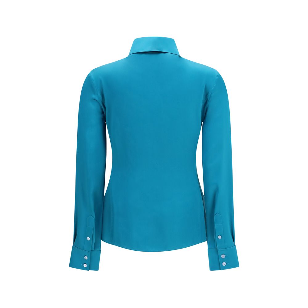 Gucci Blue Silk Dress Shirt - Elegant & Timeless Design
